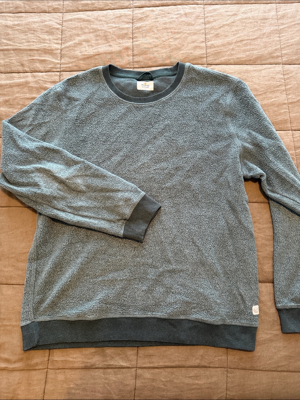 Marine Layer Slate Heather Green  Sweater